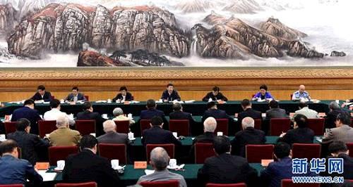 图为：2016年5月17日，中共中央总书记、国家主席、中央军委主席习近平在北京主持召开哲学社会科学工作座谈会并发表重要讲话。